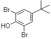 CAS # 98-22-6, 2,6-Dibromo-4-tert-butylphenol, NSC 74538