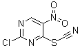 CAS # 98027-74-8, 2-Chloro-4-thiocyanato-5-nitropyrimidine, 2-Chloro-5-nitro-4-thiocyanatopyrimidine