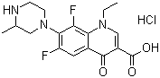 structure of CAS# 98079-52-8, Lomefloxacin hydrochloride
