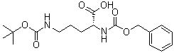 structure of CAS# 98264-52-9, N5-[(1,1-Dimethylethoxy)carbonyl]-N2-[(phenylmethoxy)carbonyl]-D-ornithine