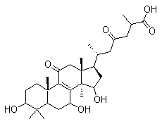 灵芝酸 C2分子结构 (CAS 98296-48-1)