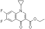 structure of CAS# 98349-25-8, Ethyl 1-cyclopropyl-6,7-difluoro-4-oxo-1,4-dihydro-3-quinolinecarboxylate