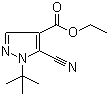 structure of CAS# 98477-12-4, 5-氰基-1-叔丁基-1H-吡唑-4-羧酸乙酯
