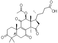 CAS # 98665-16-8, Lucidenic acid D, (5alpha,12beta)-12-(Acetyloxy)-4,4,14-trimethyl-3,7,11,15-tetraoxo-chol-8-en-24-oic acid