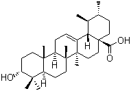 CAS # 989-30-0, 3-Epiursolic acid, (3alpha)-3-Hydroxy-urs-12-en-28-oic acid
