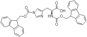structure of CAS# 98929-98-7, N,N'-双(9-芴甲氧羰基)-L-组氨酸