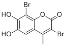 structure of CAS# 98949-03-2, 3,8-dibromo-6,7-dihydroxy-4-methyl-2H-chromen-2-one