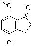 structure of CAS# 99183-99-0, 4-氯-2,3-二氢-7-甲氧基-1H-茚-1-酮