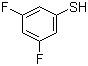 3,5-二氟苯硫酚分子结构 (CAS 99389-26-1)
