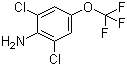 2,6-二氯-4-(三氟甲氧基)苯胺分子结构 (CAS 99479-66-0)