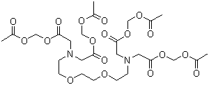 3,12-双[2-[(乙酰氧基)甲氧基]-2-氧代乙基]-6,9-二氧杂-3,12-二氮杂十四烷二酸 1,14-双[(乙酰氧基)甲基]酯分子结构 (CAS 99590-86-0)