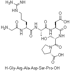 CAS # 99896-86-3, Glycyl-L-arginyl-L-alanyl-L-alpha-aspartyl-L-seryl-L-proline